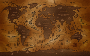 Antique World Map Data-src - Shingeki No Kyojin World ...