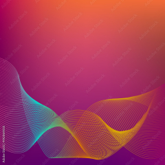 Colorful abstract background with thin line smoke wave. Vector ...