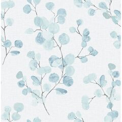 Scott Living 30.75-sq ft Blue Green Vinyl Ivy/Vines Self-Adhesive Peel and Stick SLW3419 (Scott Living Bliss Self-Adhesive - 20.5-in x 18-ft - Blue/White SLW3419)