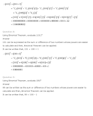 Binomial Theorem, Class 11 Mathematics NCERT Solutions