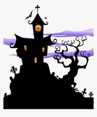 Transparent Haunted House Clipart - Transparent Background Haunted ...