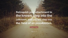 Step into the Unknown - Deepak Chopra (Deepak Chopra Quote: Take Responsibility bysyquotes (24 x 18))