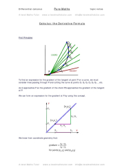 The Derivation Formula, Calculus Revision Notes From A-Level Maths ...