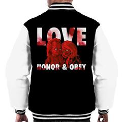 Chucky Tiffany Valentine Love Honor And Obey Men's Varsity Jacket ...