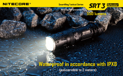 Nitecore SRT3 Defender Cree XM-L2 550 Lumens LED Flashlight (Nitecore Mh12gts 1800 Lumen USB Rechargeable Tactical Flashlight)