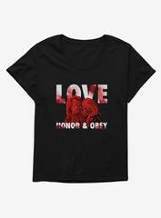 Hot Topic Chucky Love, Honor & Obey Girls T-Shirt Black (Chucky Love Honor & Obey Hoodie)