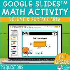 Volume and Surface Area Google Slides | 6th Grade