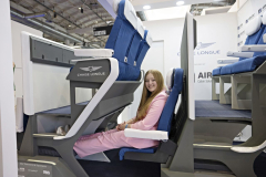 The double-decker airplane seat is back. Heres what it looks like now