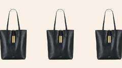 Demellier Vancouver leather Tote Bag Womens (DeMellier The Vancouver in Black Croc-Effect)