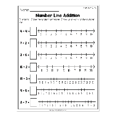 2nd Grade Math Worksheets - Number Line - Number Line - Number ...