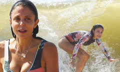 Bethenny Frankel shows off toned figure in colorful swimsuit as ...