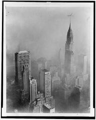 Smog obscures view of Chrysler Building from Empire State Building ...