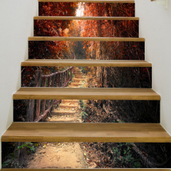 Maple Leaf Path Stair Stickers (Maple Trail Staircase Stickers)