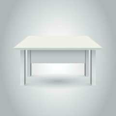 White Table Vector, Icons, and Graphics for