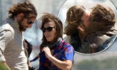 Lady Gaga kisses Bradley Cooper on A Star is Born set | Daily Mail ...