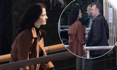 Eva Green cuts a stylish figure in a bronze coat as she films a ...