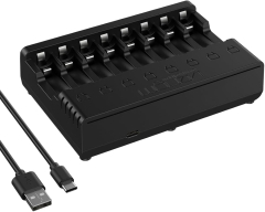 Venom power recharge - charging station plus 10 x aaa 500mah rechargeable batteries (Venom Power 8-Way Charging Dock)