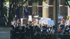 Protesters gather near the White House