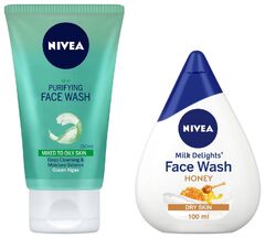 Nivea महिलाओं के लिए फेस वॉश, ड्राई ...