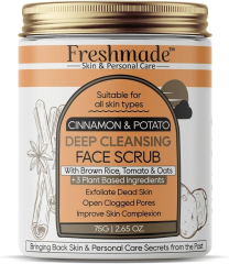 Mamaearth Ubtan Face Wash for Tan Removal (Freshmade Cinnamon and Potato Deep Cleansing Face Scrub)