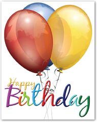 Large Happy Birthday Greeting Card