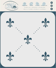 Stencils for Walls Fleur de Lis Stencil 11.5 x 11.5 (Fleur de lis stencil)