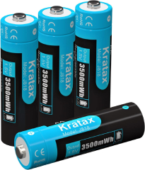 Kratax 3500mWh AA Rechargeable Batteries - High India | Ubuy