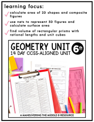 Geometry Unit 6th Grade CCSS - Maneuvering the Middle