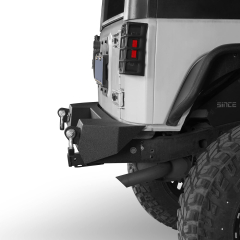 Rear Bumper Compatible with 2007-2018 Jeep Wrangler Jk & Unlimited Rock Crawler Bumper w/2" Hitch Receiver (Jeep Wrangler JK Rear Bumper)