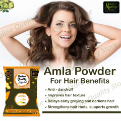 Online Quality Store Amla Hair Powder 100grams (INDIAN NATURAL HAIR CARE Amla Powder for Hair Growth Fresh & Pure Organic)