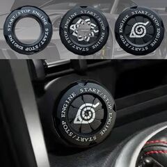 AMOHOMA Car Push Start Button Cover, Universal Rotating Push to Start Covers, Car Engine Start Stop Button Cover for Car and Some Motorcycle