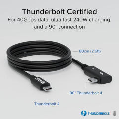 Plugable Thunderbolt 4 Cable (Plugable USB4 Cable with 240W Charging)