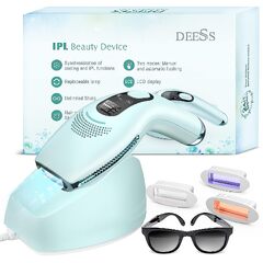 DEESS Laser Hair Removal for Women and Men GP590 Fastest Ice Auto Cooling IPL Hair Removal Device (Laser Hair Removal at , Deess 0.9s/Flash Fastest Ice Cool IPL Hair Removal Device for Women and Men,Permanent Hair Removal System GP590,3-in-1)