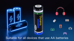 Dunamis AAA NiMH 1.2V 900mAh Rechargeable Batteries High Capacity for Cordless Phones (DUNAMIS Rechargeable AAA Battery)