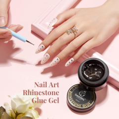 Nail Rhinestone Glue Gel (Makartt Nail Rhinestone Glue for Nails Super Strong Gel Nail Glue for Nail Charm 3D Nails Bling Gel for Nail Gem Nail Jewel Diamonds)