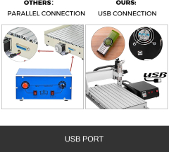 VEVOR CNC Machine 3 Axis CNC Router 6040 CNC Router Engraver Machine 1000W CNC Router Engraving Drilling Milling Machine Mach3 with USB Port for DIY (VEVOR CNC Router 6040 4 Axis CNC Router Engraver mm 1000W USB Engraving CNC Router Kit Mach3 Control VFD Water-Cooling Router Ball Screw for)