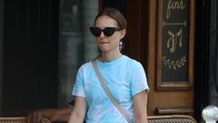 Natalie Portman looks downcast as she steps out in Paris without ...