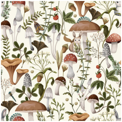 HAOK 93279 Peel and Stick Boho Mushroom Removable Stick on Forest Contact Paper for Bathroom