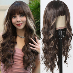 Amazon : testar Brown Wig for Women Dark Brown Mixed Blonde ...