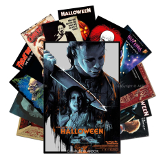 15pcs Vintage Horror Movie s Decal,thriller Horror Movie Killer Role Character Stickers,Horror Movie Collage Kit for Bar (Vintage Horror Movie s)