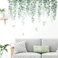 decalmile Stickers Muraux Verte Pendaison Vigne Autocollant Lierre Feuilles Plantes Décoration e Chambre Salon Bureau (decalmile Dandelion Decals Flying Flowers Butterflies Stickers Dandelion Living Room Bedroom)