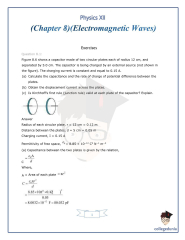 NCERT Solutions For Class 12 Physics Chapter 8: Electromagnetic Waves