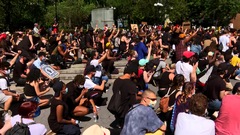 Protesters gather near the White House