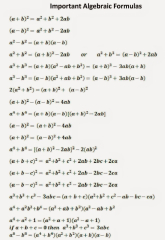 Algebra Formulas, Get All Algebraic Identities Formulas PDF, Chart ...