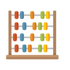 Arithmetic abacus icon flat vector. Math calculator 17337176 ...