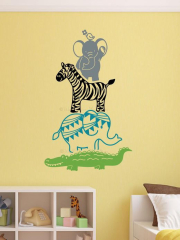 Baby Zoo Animals Nursery Room Decals Vinyl Stickers 4-Color