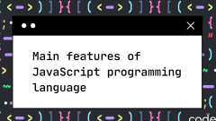 Main features of JavaScript programming language