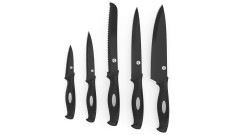 Vremi 10 Piece Black Knife Set (Vremi 10 Piece Black Knife Set 5 Kitchen Knives with 5 Knife Sheath Covers)