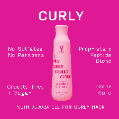 V&Co. Beauty Curly Hair Shampoo with Peptide Technology, 12 oz ...