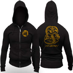 Cobra Kai Karate Kid Netflix Series No Mercy Chest Logo Adult Zip ...